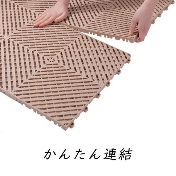 ISL ガレージタイル フラットタイプ ライトブラウン 10枚セット 40×40×1.8cm 業務用 高耐荷重モデル_7