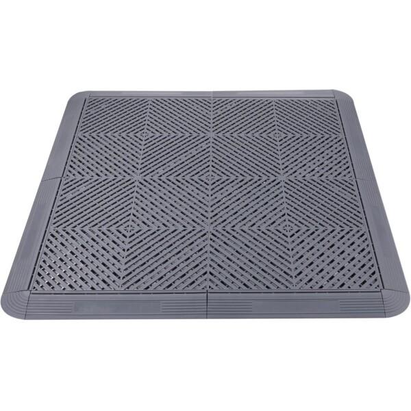 ISL ガレージタイル フラットタイプ グレー 10枚セット 40×40×1.8cm 業務用 高耐荷重モデル_4