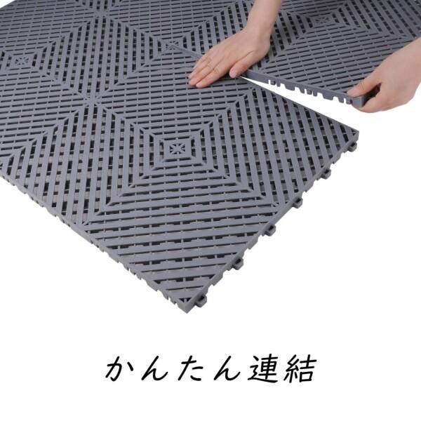 ISL ガレージタイル フラットタイプ グレー 10枚セット 40×40×1.8cm 業務用 高耐荷重モデル_7
