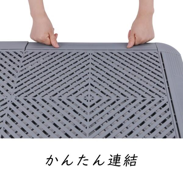 ISL ガレージタイル フラットタイプ グレー 10枚セット 40×40×1.8cm 業務用 高耐荷重モデル_8
