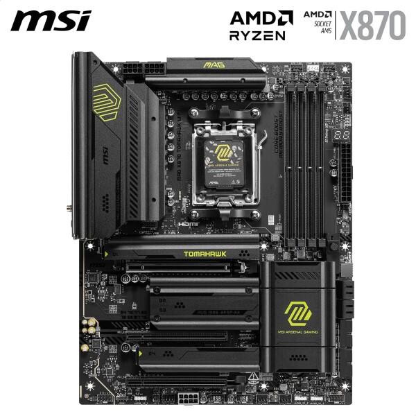 MSI MAG X870 トマホーク WiFi AM5 DDR5 8400MHZ(OC) USB4 4X M.2 HDMI 5G LAN WiFi 7 RGB ATX_1