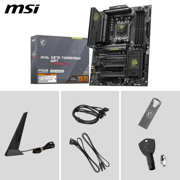 MSI MAG X870 トマホーク WiFi AM5 DDR5 8400MHZ(OC) USB4 4X M.2 HDMI 5G LAN WiFi 7 RGB ATX_6