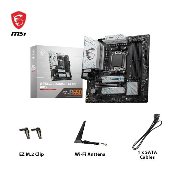 MSI PL B650M GAMING PLUS WIFI Motherboard, mATX - Supports AMD