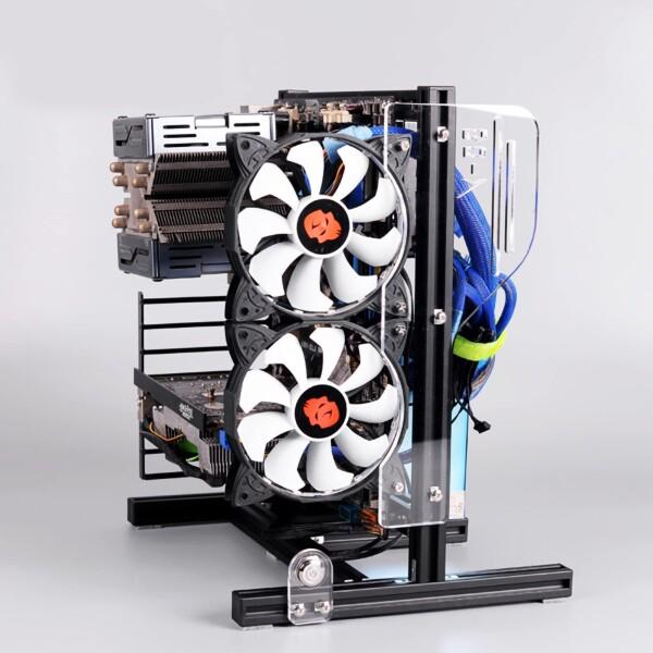 DIY コンピュータケース、ATX オープンシャーシデザイン、フルベア放熱、ITX マザーボード (17 X 17c_4