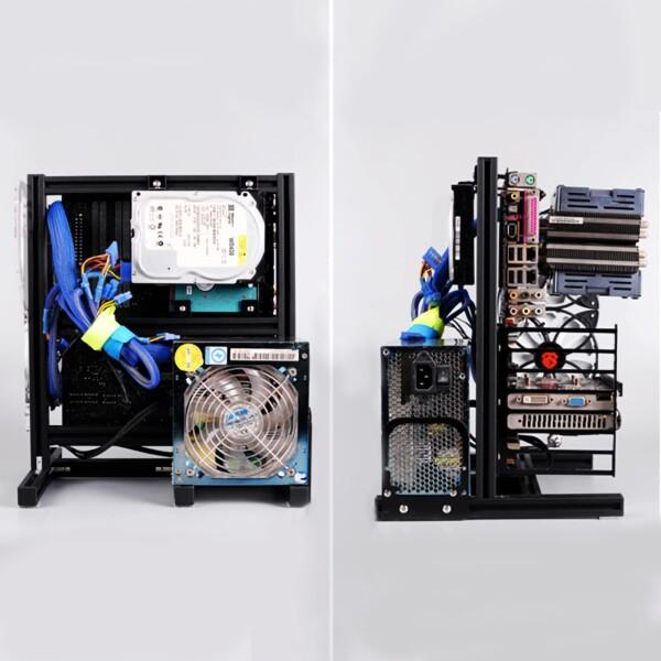 DIY コンピュータケース、ATX オープンシャーシデザイン、フルベア放熱、ITX マザーボード (17 X 17c_5