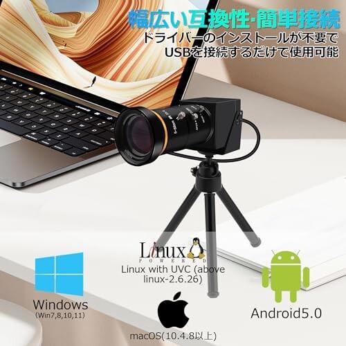 HDMI USB Camera 4K 60FPS ウェブカム USB3.0 10倍光学ズーム 5-50mm