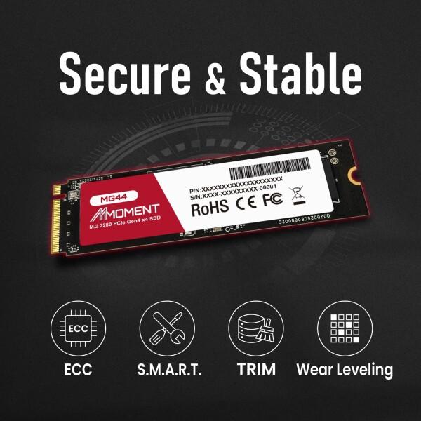 MMOMENT MG44 PCIe 4.0 NVMe SSD 2TB M.2 2280 内蔵型ストレージ 最大読込7200MB/s_5