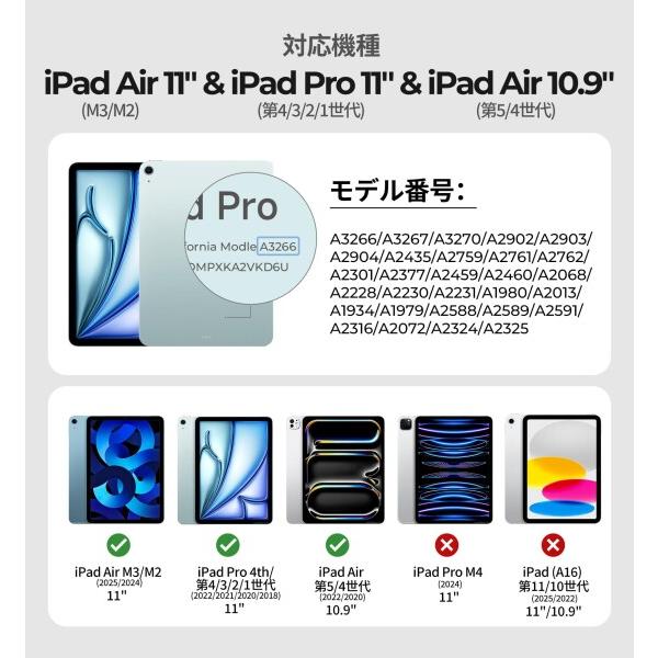 Dexnor キーボードケース for iPad Air 11インチ (M3 2025/M2 2024