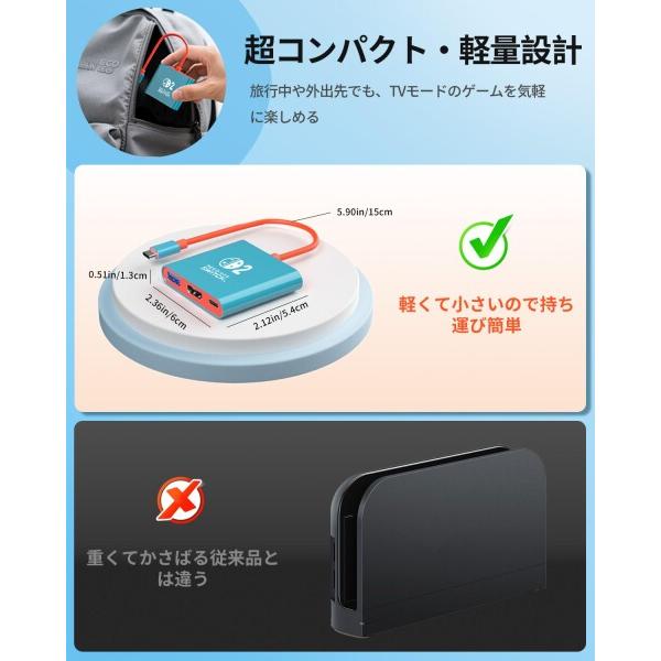 Switch 2ドック「21.2.0」対応純正直接にTV出力, 2 テレビ接続出力