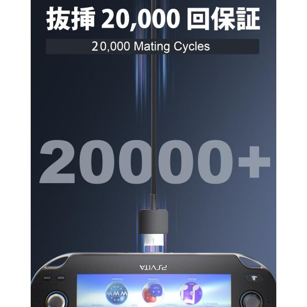 PS Vita 1000 充電ケーブル 1.2m USB電源コード 高速充電 高い耐久性で