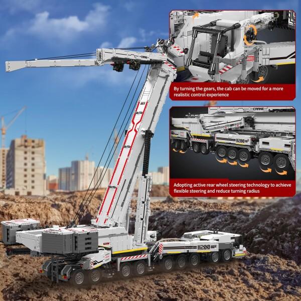 Mould King 17007 テクニック LTM 11200 クローラークレーン 160cm モーター20個付き リモコンクレーンモの画像