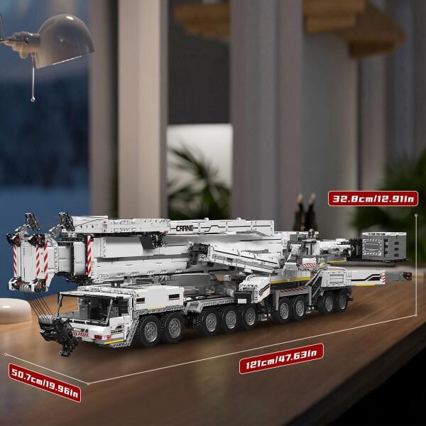 Mould King 17007 テクニック LTM 11200 クローラークレーン 160cm モーター20個付き リモコンクレーンモの画像