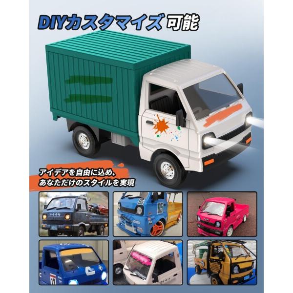 ラジコン 軽トラ DEERC ラジコンカートラック おもちゃ モデル RCカー
