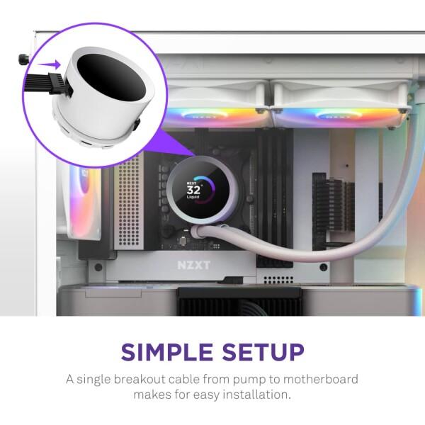NZXT NZXT KRAKEN RGB 280 White 簡易水冷CPUクーラー RL-KR280-W1