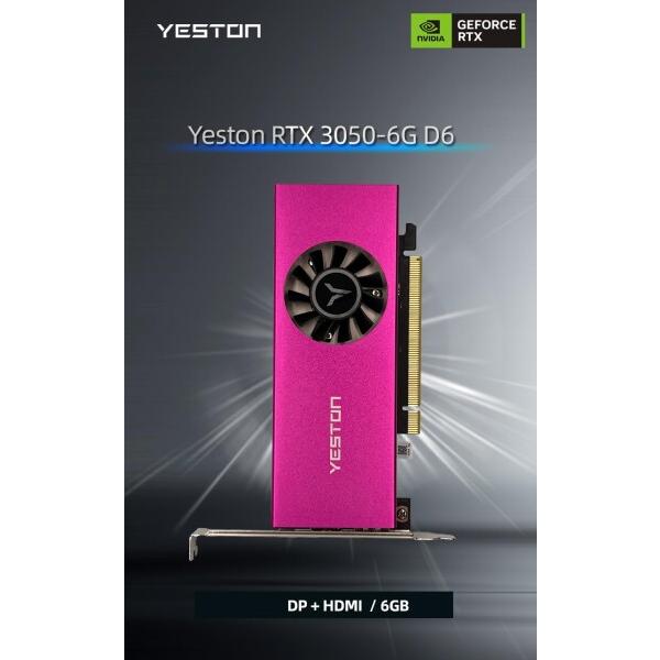 Yeston GeForce RTX 3050 6GB GDDR6 LP ゲーミングPC用ビデオ
