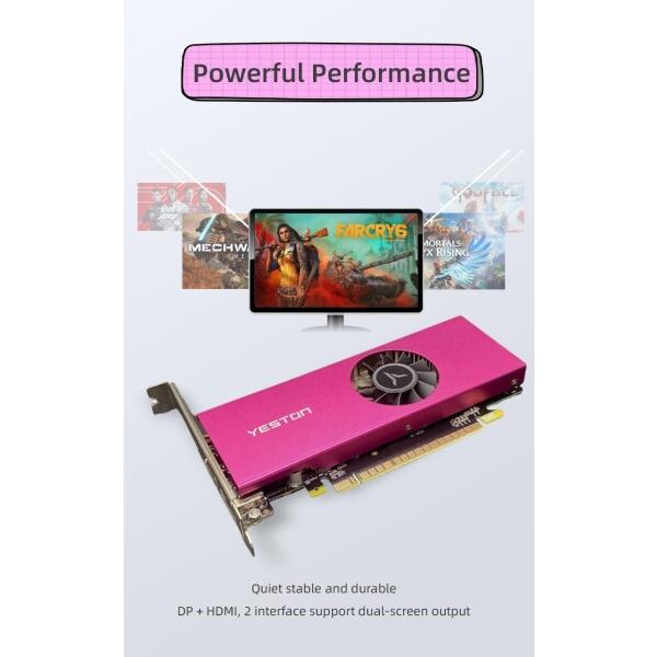 YESTON RTX 3050 グラフィックボード 6GB Yeston GeForce RTX 3050 6GB GDDR6 LP ゲーミングPC用ビデオ