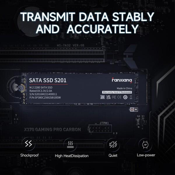 fanxiang S201 2280 3D NAND TLC採用 SATAIII 6Gb/s m2 ssd 最大読取