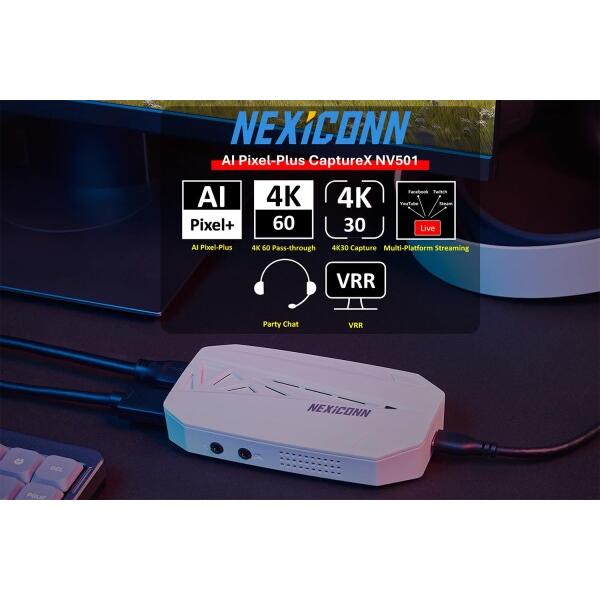 NEXiCONN AI Pixel-Plus CaptureX NV501 外付ゲームキャプチャ
