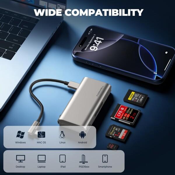 Freewell Proカードリーダープラス - SD、CF-ExpressタイプA/B、XQD、最大4TB、パッシブ放熱、最大の画像
