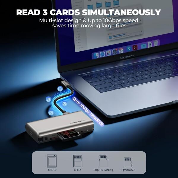 Freewell Proカードリーダープラス - SD、CF-ExpressタイプA/B、XQD、最大4TB、パッシブ放熱、最大の画像
