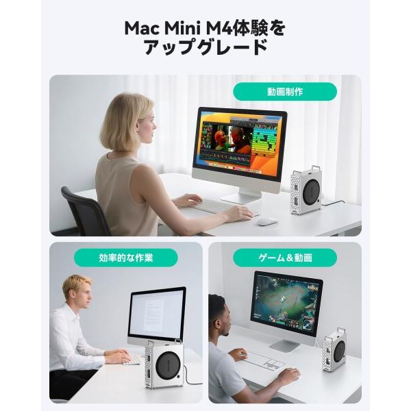 Yottamaster Mac mini M4用 5-in-1 USB-Cハブスタンド、Mac M4/Pro