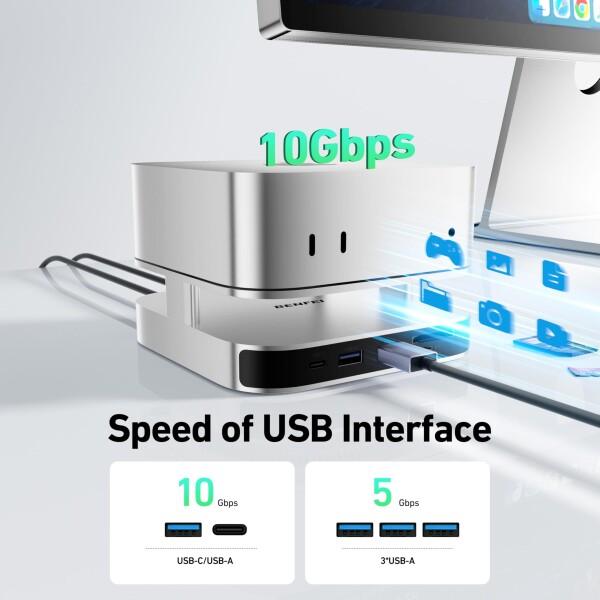 BENFEI Mac mini M4 ドック & スタンド（NVMe SSD エンクロージャー