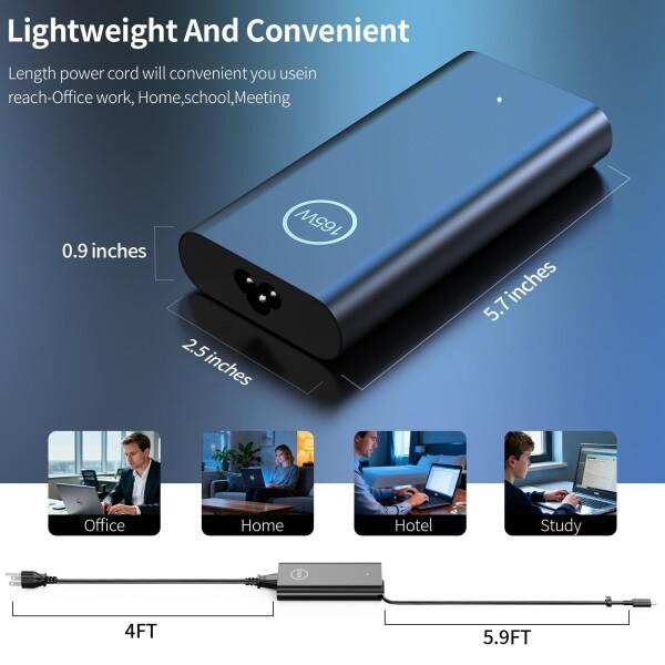 165W GaN USB C ノートパソコン充電器 対応機種 Dell XPS 17 9720 9730