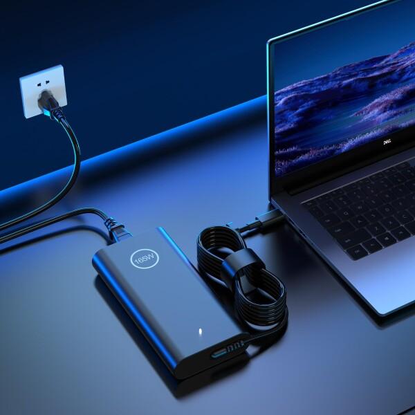 165W GaN USB C ノートパソコン充電器 対応機種 Dell XPS 17 9720 9730