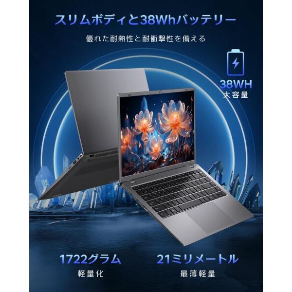ノートパソコン Office 2024 15.6型 Core16GB ノートパソコン 15.6 インチ Office 2024搭載 16GBメモリー 256GB大