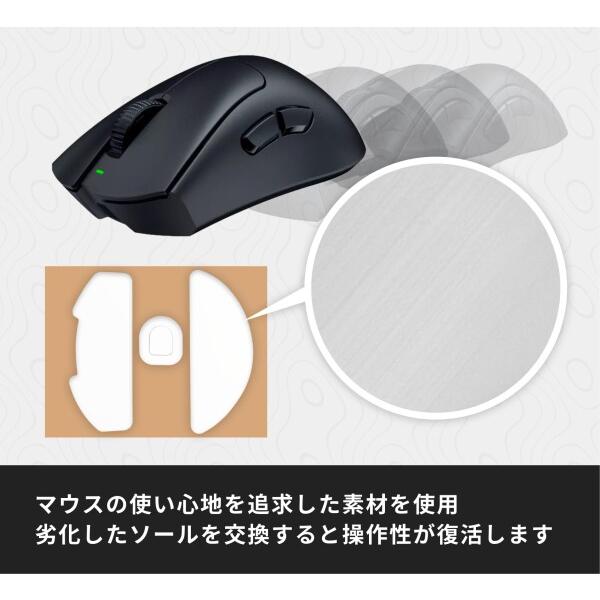 交換用マウスソール Razer レイザー DeathAdder V4 Pro 専用 ( PLUS