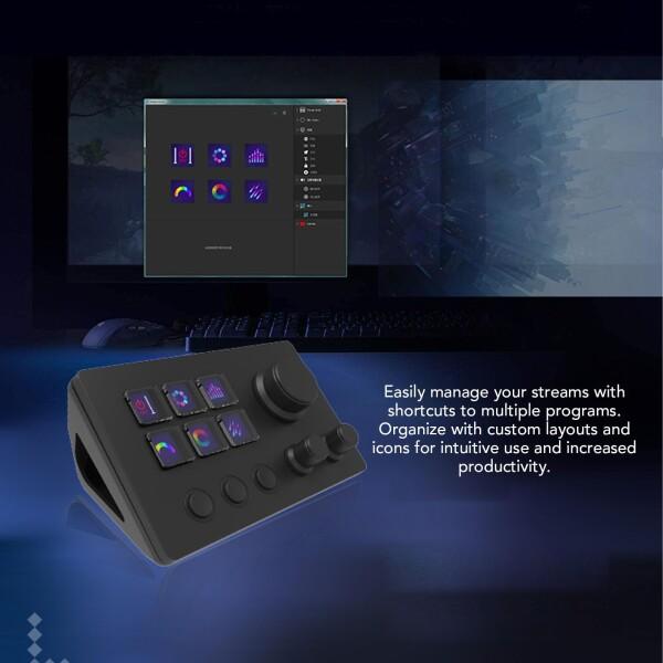 ストリームデッキ、ライブストリーミング用ビジュアルキーボード、ノブ