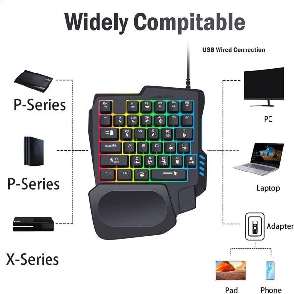 片手キーボード マウス コンバーター セットこんばーたーswitch用