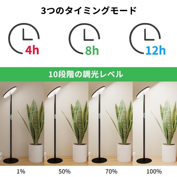 chiphy 植物育成ライト植物成長ライトled 室内植物栽培 高さ調節可能
