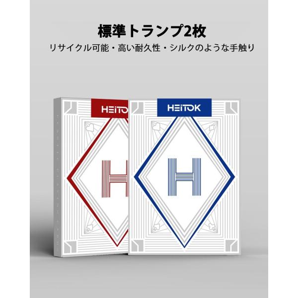 HEITOK ポーカーチップ ポーカーセット 300枚 数字入り 11.5g カジノチップ トランプ2組とサ_5