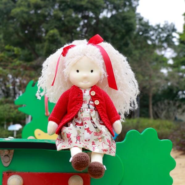 BlissfulPixie Waldorf Doll 手作り人形 - Gabriella 12" 柔らかい 女の子 かわいい ぬいぐるみ 子供た_2