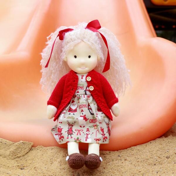 BlissfulPixie Waldorf Doll 手作り人形 - Gabriella 12" 柔らかい 女の子 かわいい ぬいぐるみ 子供た_3