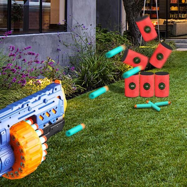 WALWAL 6個のソフト弾ターゲット、弾丸ダートターゲット - NERF N