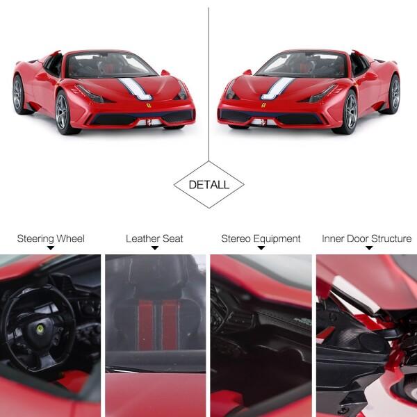 RASTAR 1/14フェラーリ 458 スペチアーレ・ R/Cモデルカー・ LED搭載・ ルーフが自動開閉でき_6