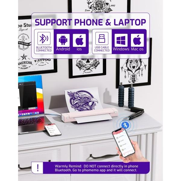 モバイルプリンター Phomemo M08F A4 ポータブルプリンター 出張業務用