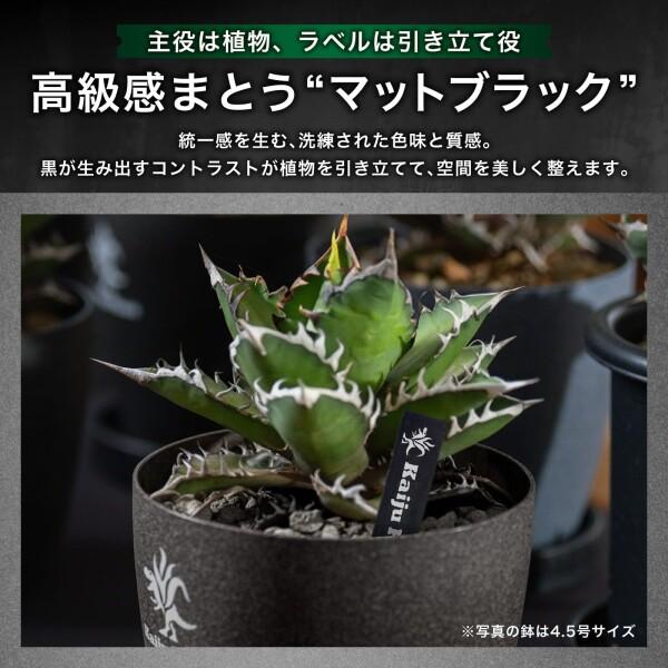 Kaiju Plant 園芸ラベル 黒ラベル プランツタグ ネームプレート 園芸