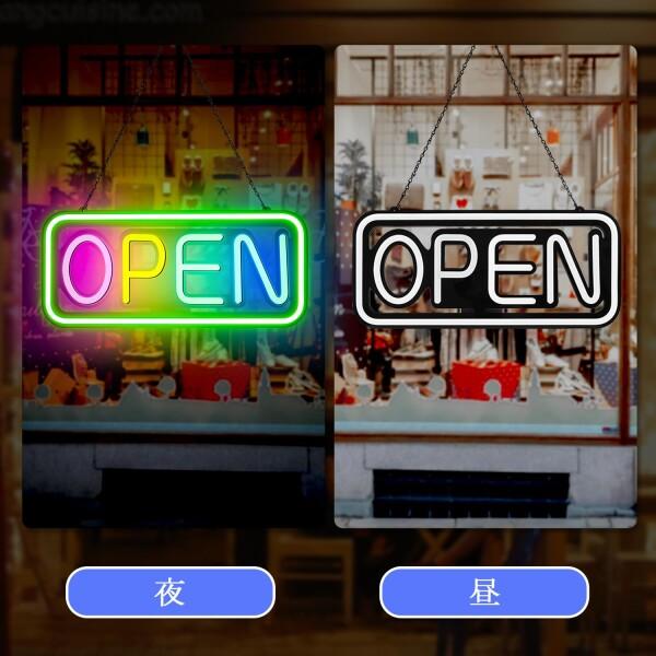 OPEN RGB ネオンサイン オープン LED ネオンライト 10種類 4モード 調