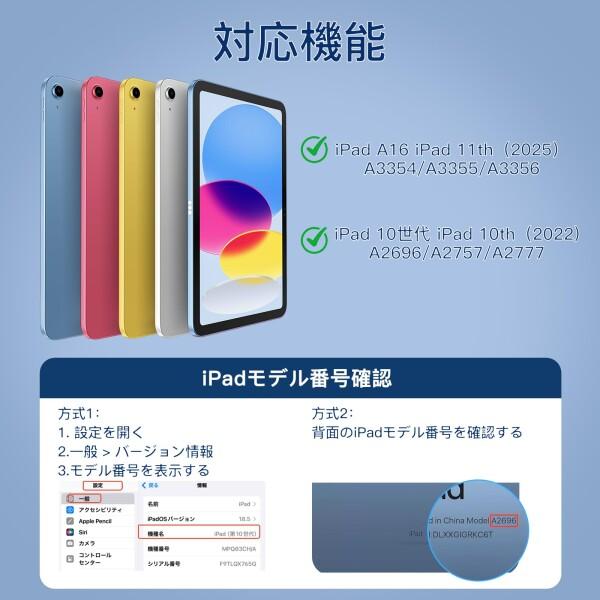 HETHOT iPad用 A16 第11世代/第10世代 キーボード付きケース JIS日本語