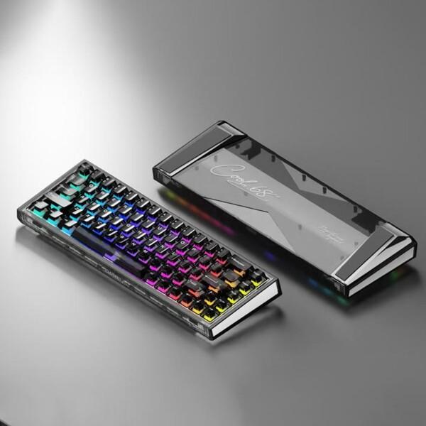 DAREU COOL68 ゲーミングキーボード 有線 磁気65% 英語配列 DAREU COOL68 ゲーミングキーボード 0.01mm ラピッドトリガー対応 光翼