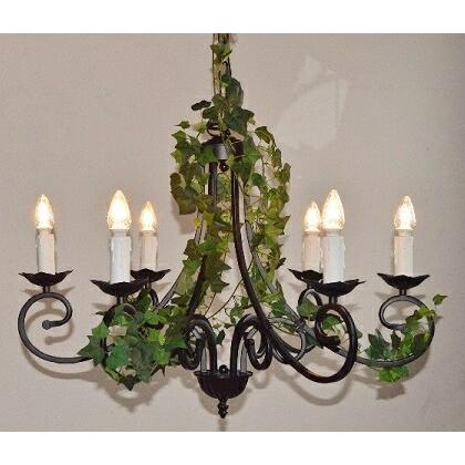 照明 シャンデリア リリィ6L マットブラック つや消し黒 6灯