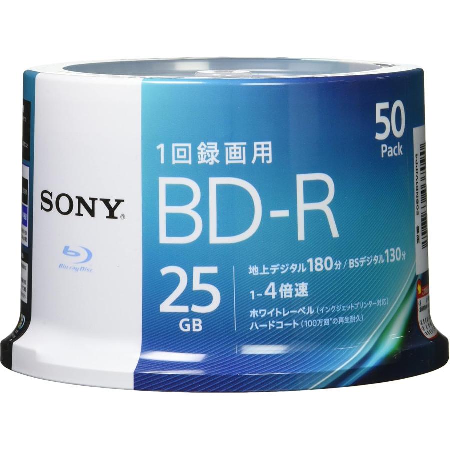 SONY - SONY BD-R 25GB 50枚パック　2個セット SONY（ソニー） ブルーレイディスク BD-R 25GB (1枚あたり地デジ約3