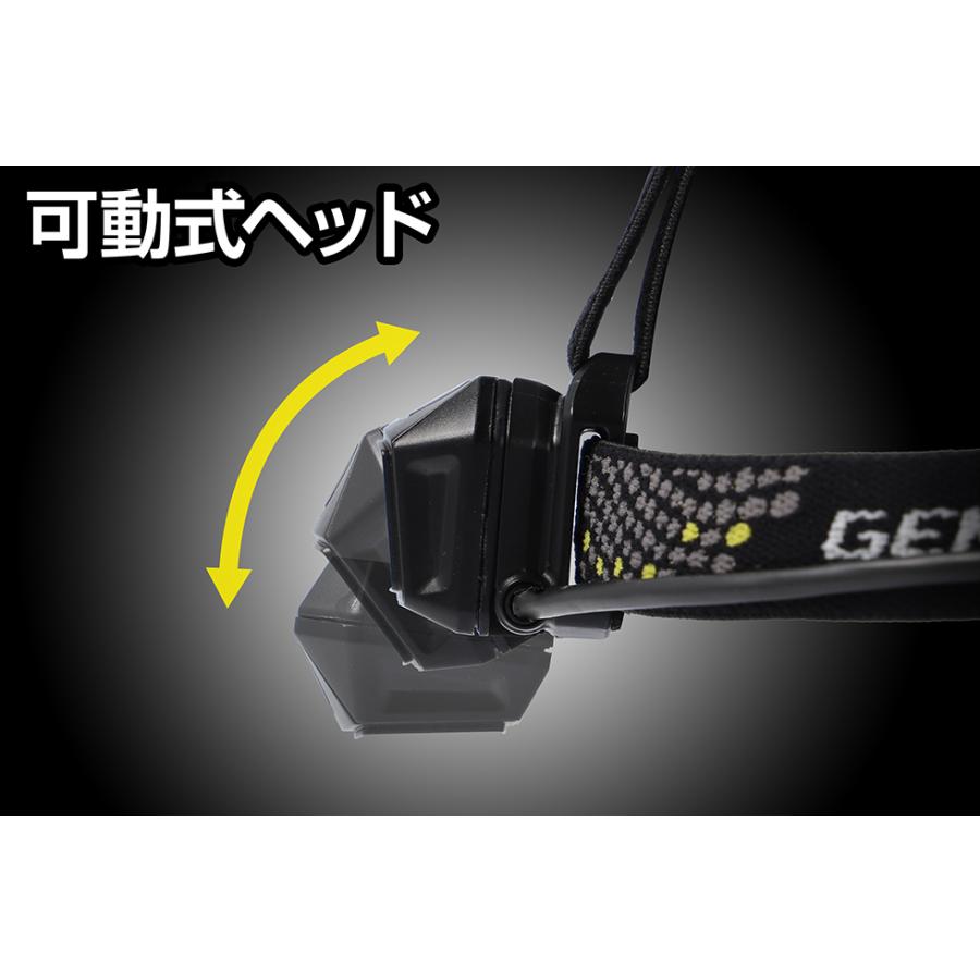 GENTOS（ジェントス） LED ヘッドライト USB充電式 GD-001H【明るさ320