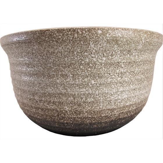 陶器睡蓮鉢【Lサイズ/17号/直径約51cm・ホワイト】 水蓮鉢 すいれん鉢
