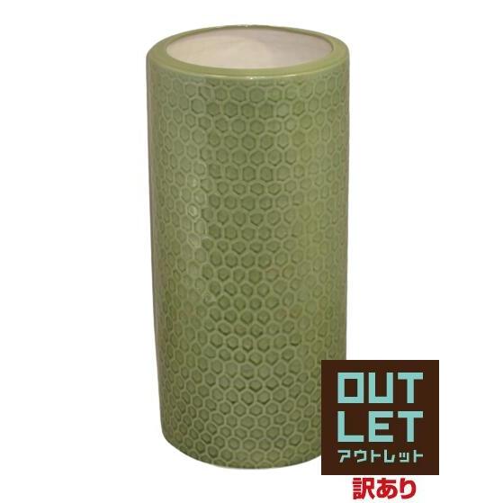 アウトレット・訳あり品》陶器傘立て【グリーン】 陶器 傘 傘