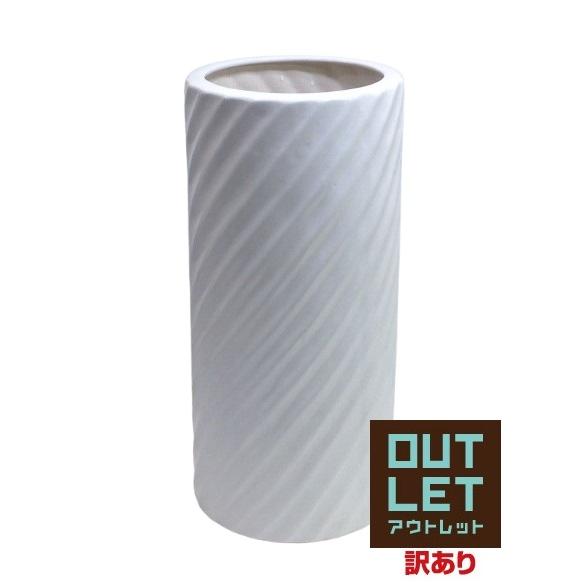 《アウトレット・訳あり品》陶器傘立て【ホワイト】　陶器 傘 傘立て 折りたたみ傘 レイングッズ 雨  アンブレラ アンブレラスタンド 収納（Yahoo!・チャオムン）