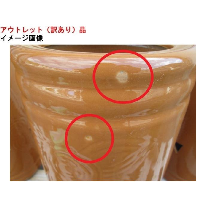 アウトレット・訳あり品》陶器傘立て【ブラウン・透かし】 陶器 傘 傘